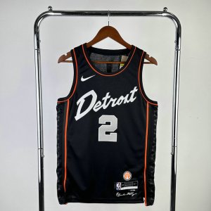 Maillot de Basket #2 Cunningham Detroit Pistons 23-24 city Imprimé